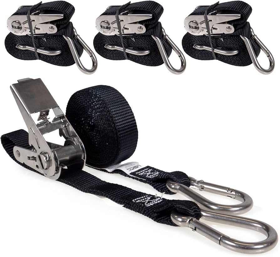 Marine Tie Downs - Stainless Steel Buckle