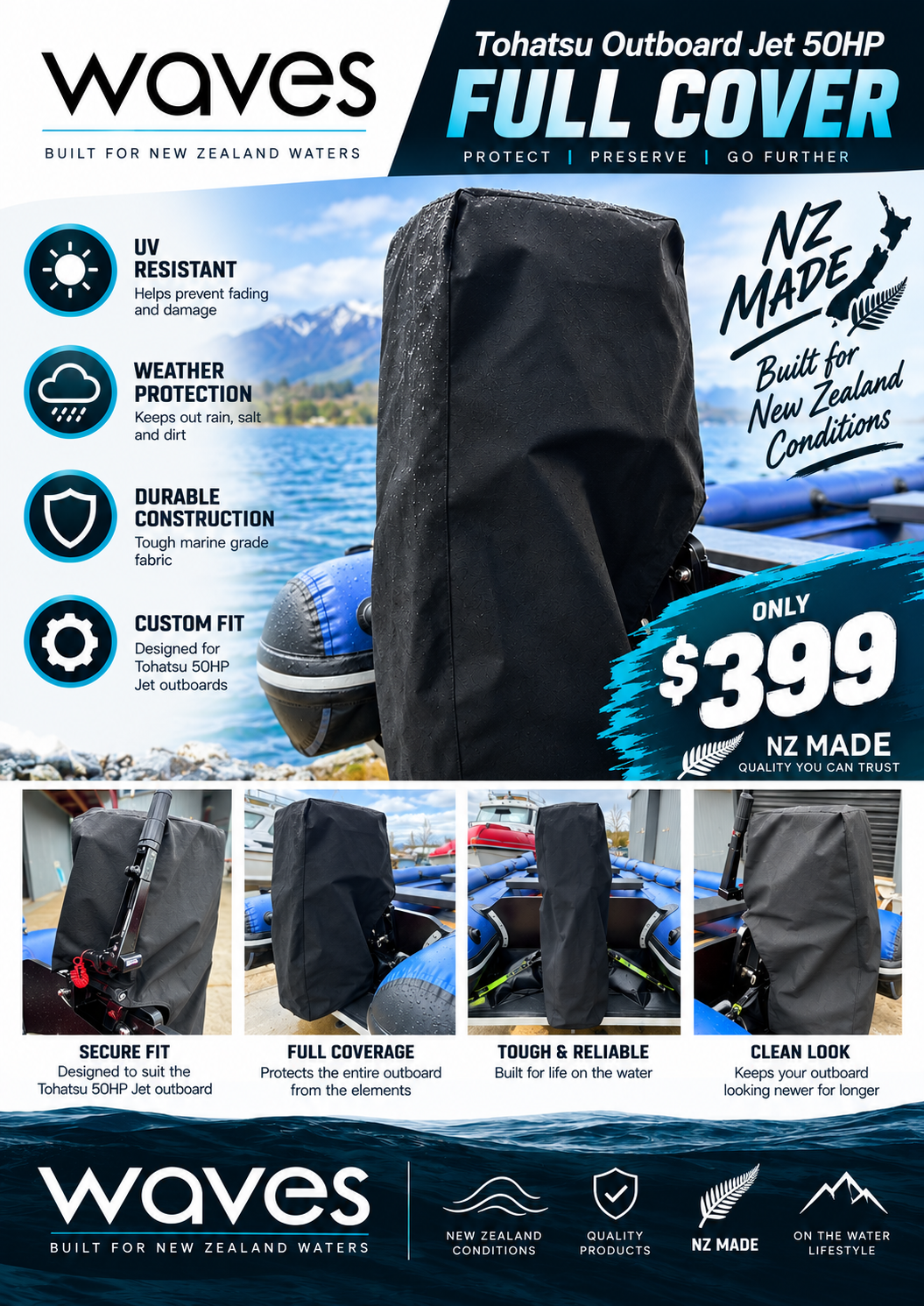 Outboard Jet Tohatsu 50HP Full Cover
